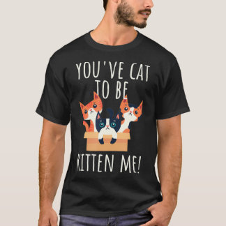 かわいい猫とニャッおもしろいと Tシャツ