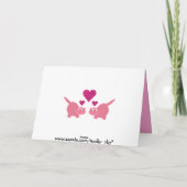 かわいい猫とハートが私のバレンタインデーズ シーズンカード (裏面)