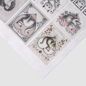 かわいい猫とハートのぐちゃぐちゃカット 薄葉紙 (詳細)