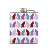 かわいい猫とハート柄 フラスク (裏面)