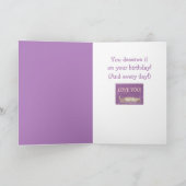 かわいい猫とハート誕生日お母さん カード (内部)