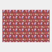 かわいい猫とプレゼントクリスマス ラッピングペーパーシート (正面2)