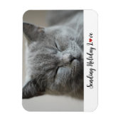 かわいい猫とホリデー・ラブ マグネット (縦)