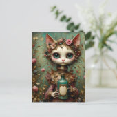 かわいい猫とポーションボトル ポストカード (スタンド正面)