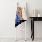 かわいい猫とレディーレッドのインナーチューブin海・イルカ シェルパブランケット (インサイチュ)