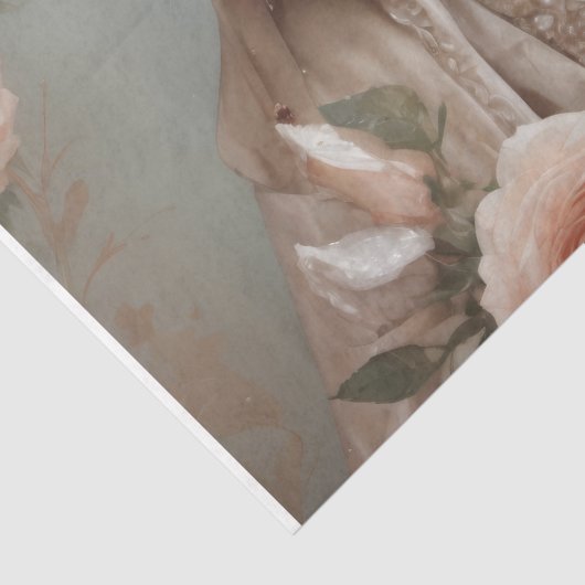 かわいい猫とロマンチックなバラ- Decompage - 薄葉紙 (詳細)