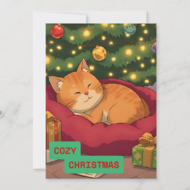 かわいい猫と一緒に過ごしやすいクリスマス シーズンカード