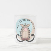 かわいい猫と何の猫 フロストグラスマグカップ (中央)