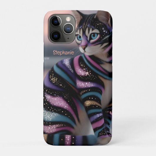 かわいい猫と名前のカスタムデザイン Case-Mate iPhoneケース (裏)