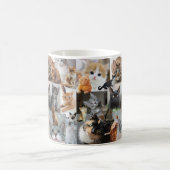 かわいい猫と子猫コラージュ モーフィングマグカップ (中央)