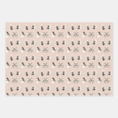 かわいい猫と幽霊ハロウィン ラッピングペーパーシート (正面2)