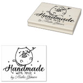 かわいい猫と愛、大 ラバースタンプ (押印)