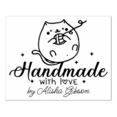 かわいい猫と愛、大 ラバースタンプ (インプリント)