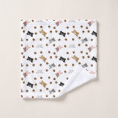 かわいい猫と手 バスタオルセット (ウォッシュタオル)