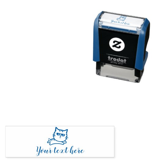かわいい猫と文字 セルフインキングスタンプ (インサイチュ)