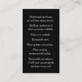 かわいい猫と月の家とペットが座る 名刺 (裏面)