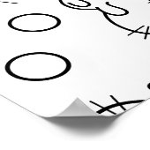 かわいい猫と水玉模様の大きな色合い ポスター (角)