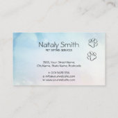 かわいい猫と犬とウサギのイラストレーション 名刺 (裏面)