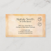 かわいい猫と犬のイラストレーション 名刺 (裏面)