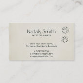 かわいい猫と犬のイラストレーション 名刺 (裏面)