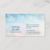 かわいい猫と犬のイラストレーション 名刺 (裏面)