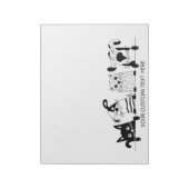 かわいい猫と犬のカスタム文字ノート ノートパッド (回転)