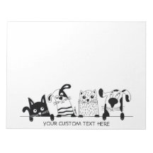 かわいい猫と犬のカスタム文字ノート