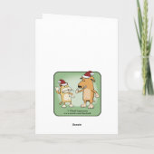 かわいい猫と犬のクリスマスの挨拶 シーズンカード (裏面)