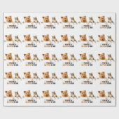 かわいい猫と犬のスポーのスター ラッピングペーパー (フラット)