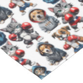 かわいい猫と犬のデザイン  テーブルクロス (アングル)