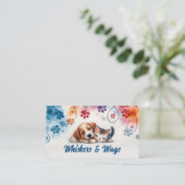 かわいい猫と犬のペットシッター 名刺 (スタンド正面)