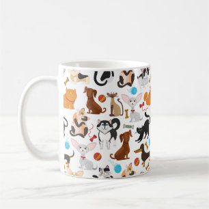 かわいい猫と犬のマグカップ コーヒーマグカップ