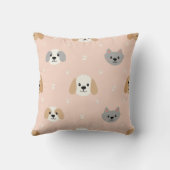 かわいい猫と犬の枕 クッション (裏面)