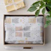 かわいい猫と犬の柄 薄葉紙 (ギフト)