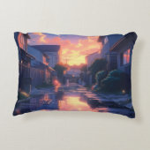 かわいい猫と犬の格子枕 – 居心地の良いペット アクセントクッション (裏面)