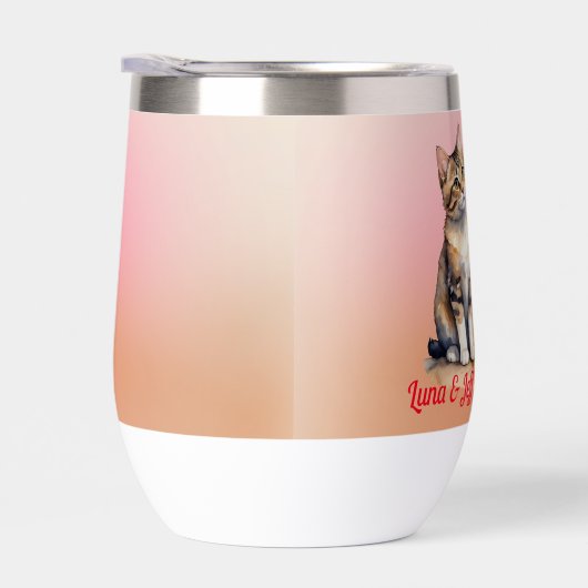 かわいい猫と犬の水色 (右面)