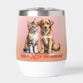 かわいい猫と犬の水色