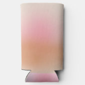 かわいい猫と犬の水色 スリム缶クーラー (裏面)