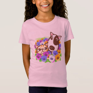 かわいい猫と犬のTシャツ Tシャツ