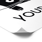 かわいい猫と犬カスタム文字ポスター ポスター (角)