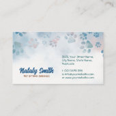 かわいい猫と犬ペットシッター 名刺 (裏面)