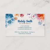 かわいい猫と犬ペットシッター 名刺 (裏面)