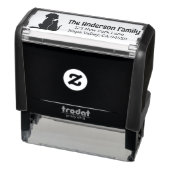 かわいい猫と犬 – 家族の名前と差出人住所 セルフインキングスタンプ (商品)