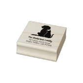 かわいい猫と犬 – 家族の名前と差出人住所 ラバースタンプ (スタンプ)