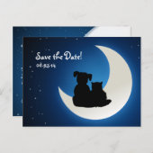 かわいい猫と犬 – 日付はがきを保存 案内ポストカード (正面/裏面)