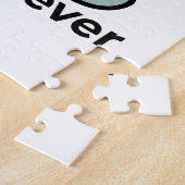 かわいい猫と犬「毛皮実在友達永遠」デザイン ジグソーパズル (側面)