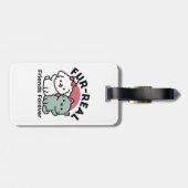 かわいい猫と犬「毛皮実在友達永遠」デザイン ラゲッジタグ (裏面横)