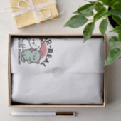 かわいい猫と犬「毛皮実在友達永遠」デザイン 薄葉紙 (ギフト)