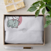 かわいい猫と犬「毛皮実在友達永遠」デザイン 薄葉紙 (ギフト)