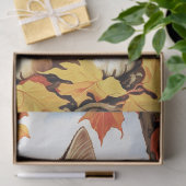 かわいい猫と秋のデコパージュ 薄葉紙 (ギフト)